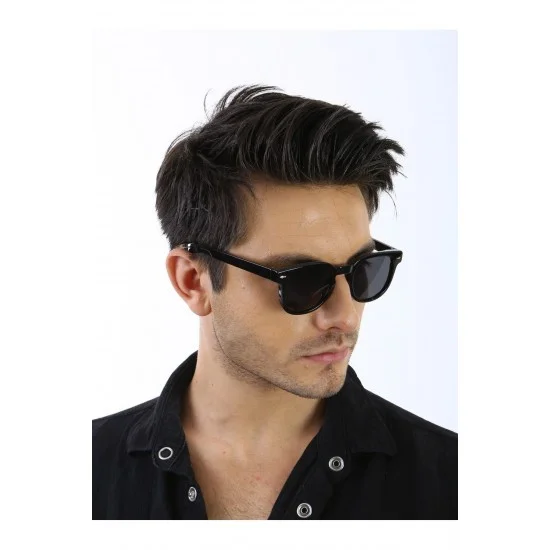 TurkAttar Turkish sunglasses for Unisex Lightweight Matte Black Rectangular Frames with UV400 Protection